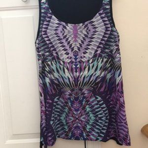 August Silk Top Large Multicolor